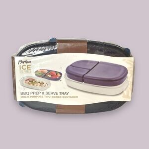 NWT Sealed Parini Ice Series BBQ Prep & Serve Tiered Multipurpose Container Tray